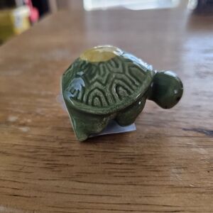 Ceramic Turtle Reptile Decor - Green